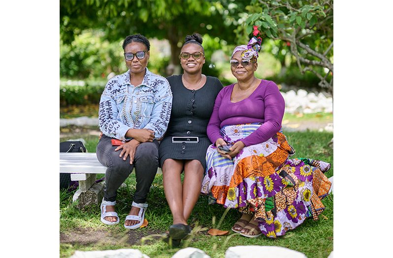 Pictured here, Nikita Caines, Kenisha Pellew and Yvette Joseph have a bond so deep it mirrors that of a family. They say being a part of Guyana’s fifth and most recent paired kidney transplant didn’t just offer a second chance at life; it created lifelong connections and a new sense of purpose (Samuel Maughn photo)
