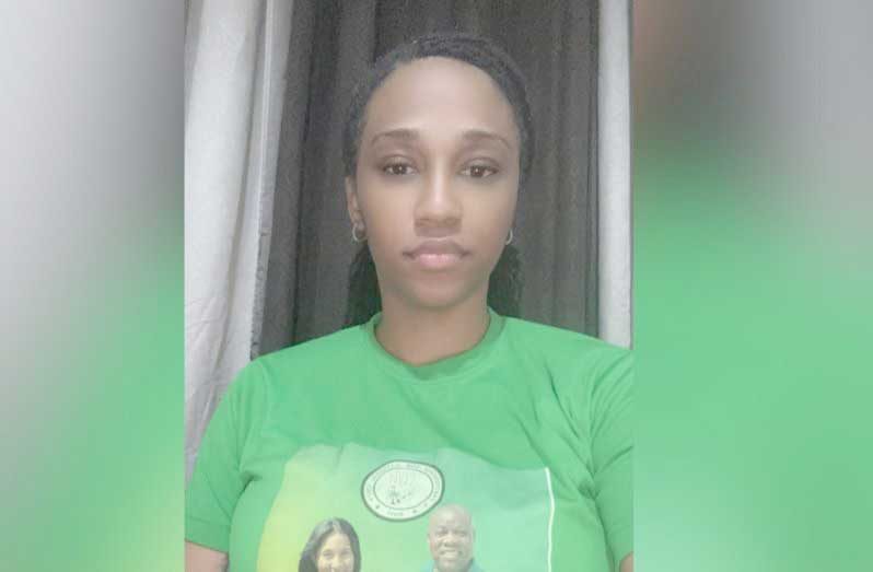 Supporter of A Partnership for National Unity (APNU), Nia Gonsalves, who previously served as an executive member of the People’s National Congress Reform (PNCR) youth arm