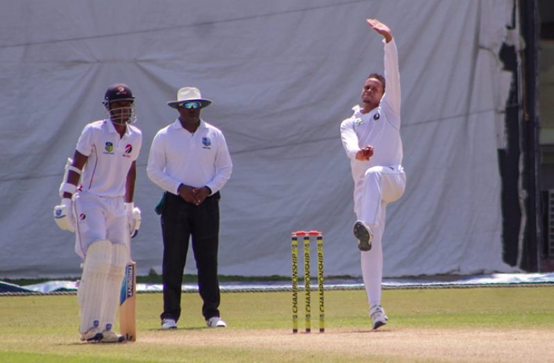 Guyana Jaguars pacer Niall Smith blew away the Red Force with a lethal 5-wicket spell