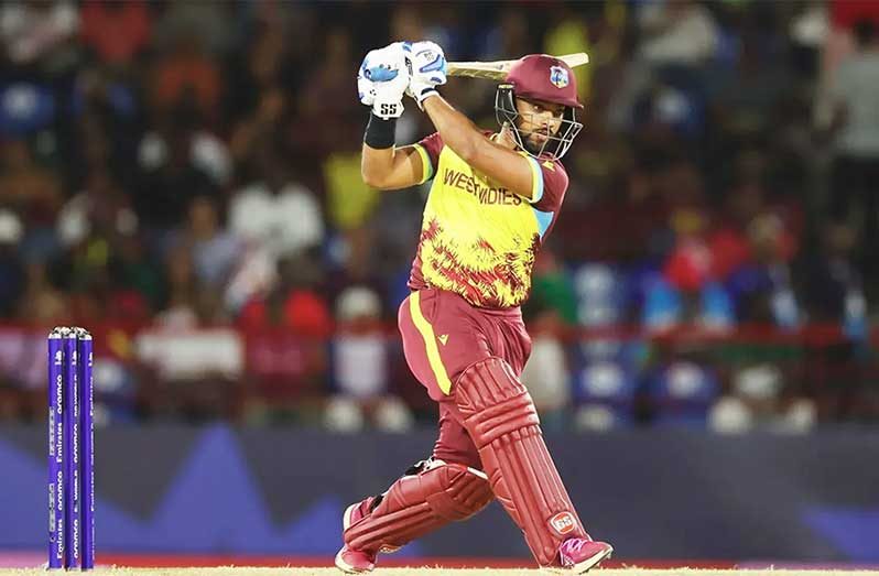 Nicholas Pooran showered fours and sixes across the park•Jun 17, 2024•Getty Images