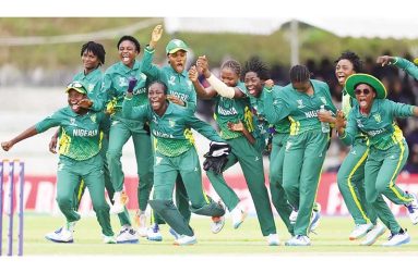 Nigeria stunned New Zealand for its maiden win  •  (ICC via Getty Images)