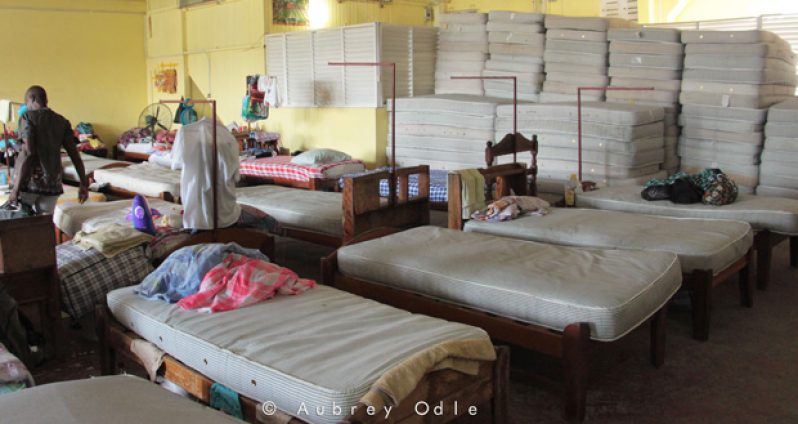 Some of the matresses donated by Food for the Poor to  the Night Shelter