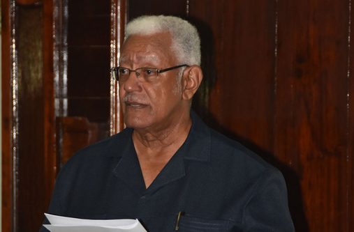 Agriculture Minister Noel Holder