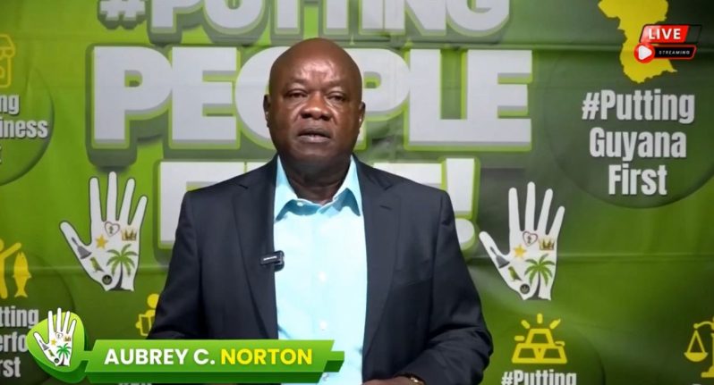 APNU Leader, Aubrey Norton