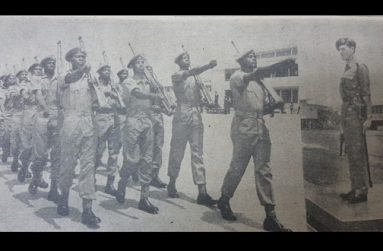 ‘B’ Company – Guyana Defence Force - Colonel R. L. Pope, head of the Guyana Defence Force on April 7, 1966, urged a batch of 66 officers and other ranks at their passing out parade: “Hold your heads up high.”
