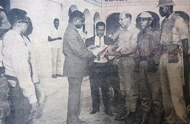 Mountaineer Adrian Thompson and his seven-member group who were tasked with climbing the country’s highest mountain range – the Pakaraimas – to raise the flag on Mount Ayangana on Independence morning were given a big send-off by Prime Minister Burnham at Public Buildings days before