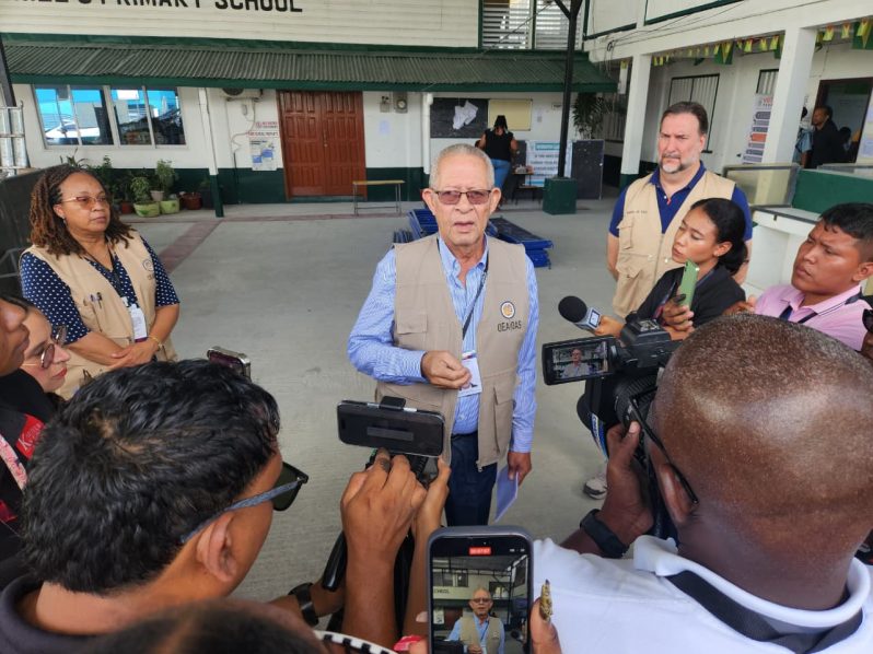 Chief Observer of the Electoral Observation Mission (EOM) of the Organization of American States (OAS), Former Prime Minister of Jamaica Bruce Golding (Delano Williams photo)