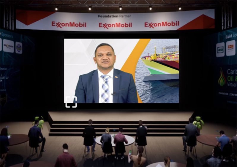 Natural Resources Minister, Vickram Bharrat, during his keynote address