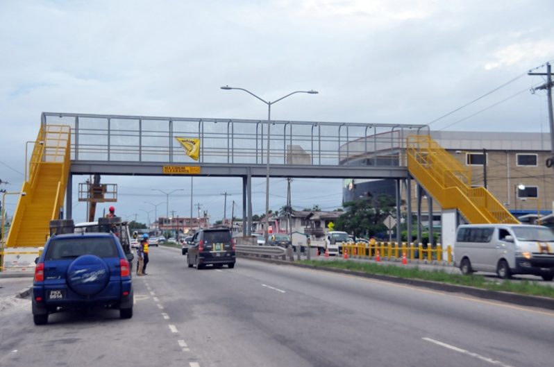 The overpass which is being constructed at Diamond on the East Bank of Demerara (Adrian Narine photo)