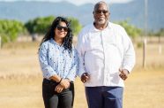 Prime Minister Brigadier (Ret’d) Mark Phillips and Minister of Local Government and Regional Development, Sonia Parag in Region Nine