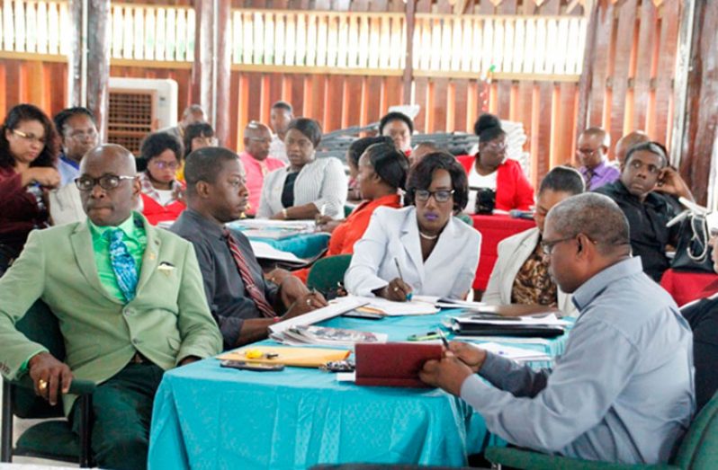 Education officers at the workshop on Thursday (DPI photo)