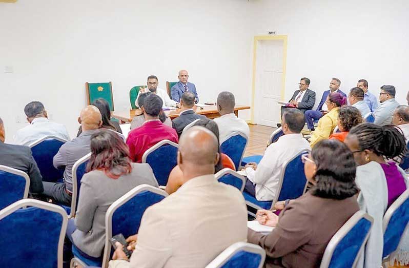 President, Dr Irfaan Ali, and Vice President, Dr Bharrat Jagdeo, on Wednesday, met with Cabinet members