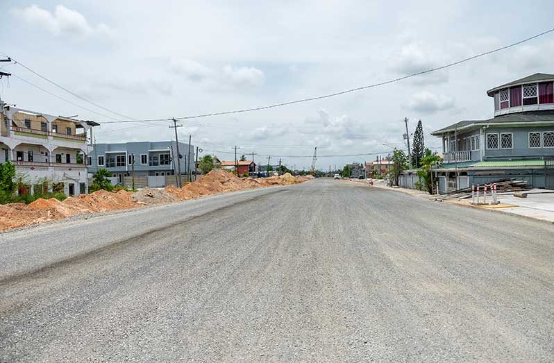 Ongoing works on the Ogle/Eccles highway (Delano Williams photo)