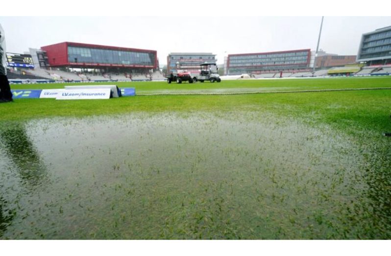 On a hugely frustrating and disappointing fifth day at Old Trafford, persistent bad weather prevented a single ball from being bowled (Photo: Getty Images)