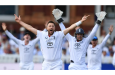 Ollie Robinson and England appeal in unison for Azan Awais's wicket  •  Philip Brown/Getty Images