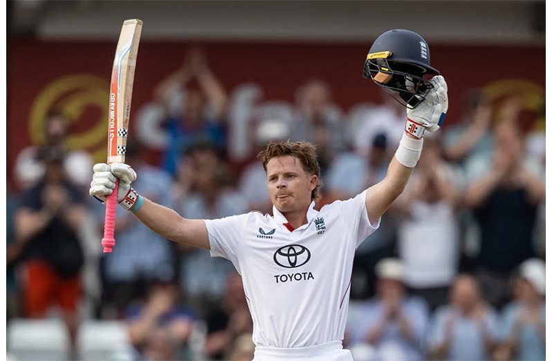 Ollie Pope got his second ton in as many Tests  •  (Getty Images)