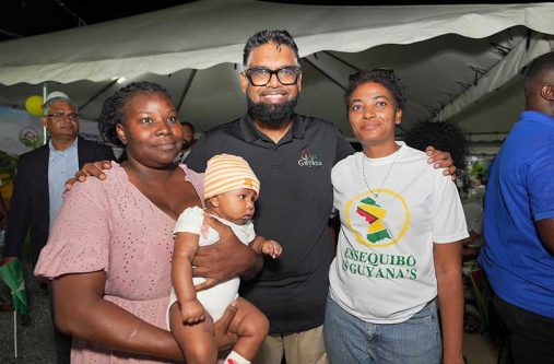 President Dr. Irfaan Ali engages residents of Region Two