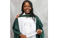 Onecia Bacchus when she graduated with a Master Degree in Strategic Development Studies