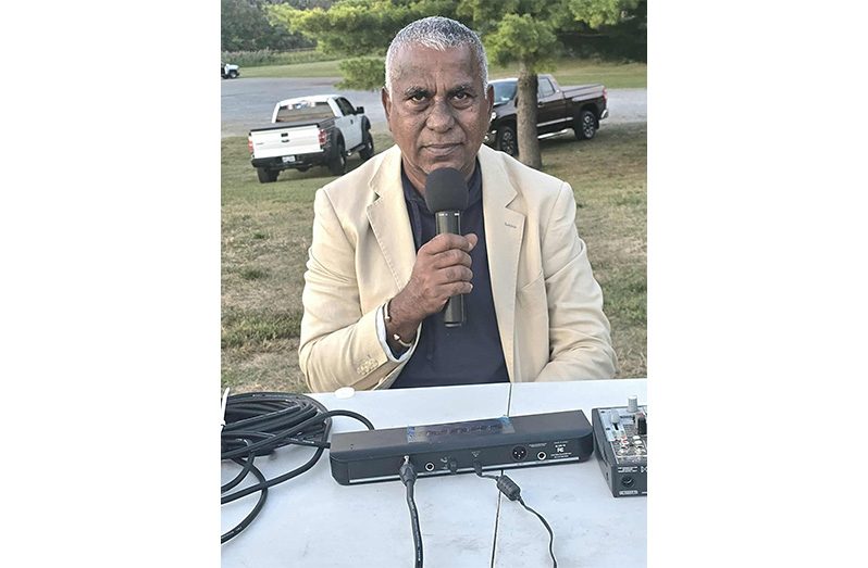 Onkar Singh “behind the mike”