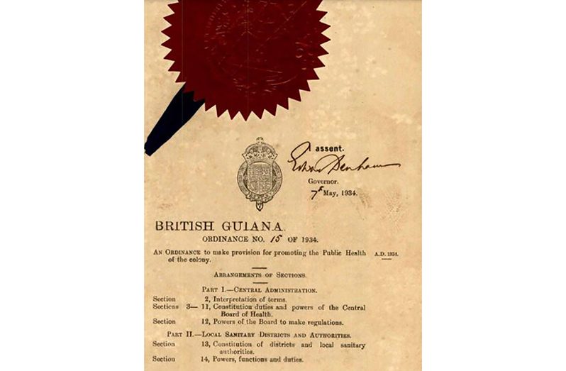 Work is being done to update Guyana’s Public Health Ordinance which was enacted in 1934