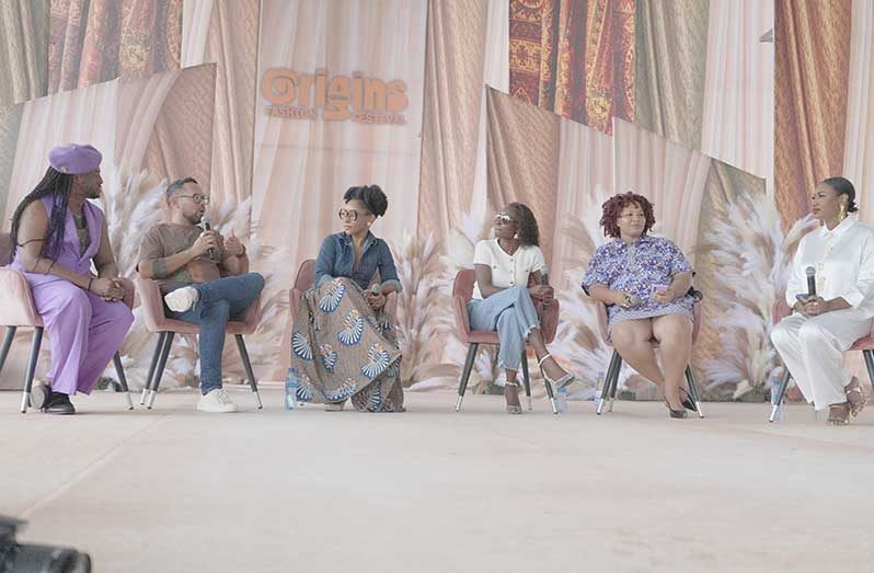 Leading regional designers shared their experiences and perspectives on building successful fashion brands during Saturday's Origins: Guyana Fashion Festival designer panel. The discussion highlighted the importance of collaboration in advancing Guyana's growing fashion industry and orange economy (Sachin Persaud photo)