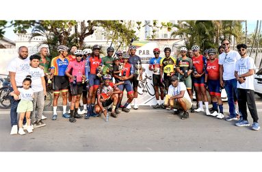 The winners of the Second Annual Percy ‘PAB’ Boyce Memorial Cycle Race