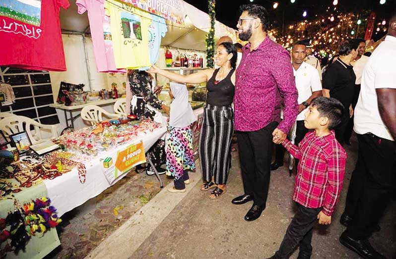 The One Guyana Christmas Village and Supermarket on Main Street opened on Monday evening in grand style with performances that set the stage for a wonderful festive season (Office of the President photos)