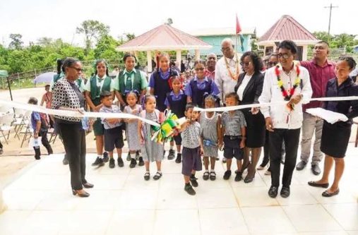 Ribbon cutting ceremony for the new Port Kaituma Magistrate’s Court