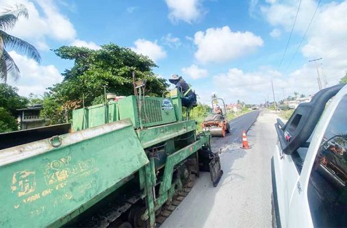 Road work in progress