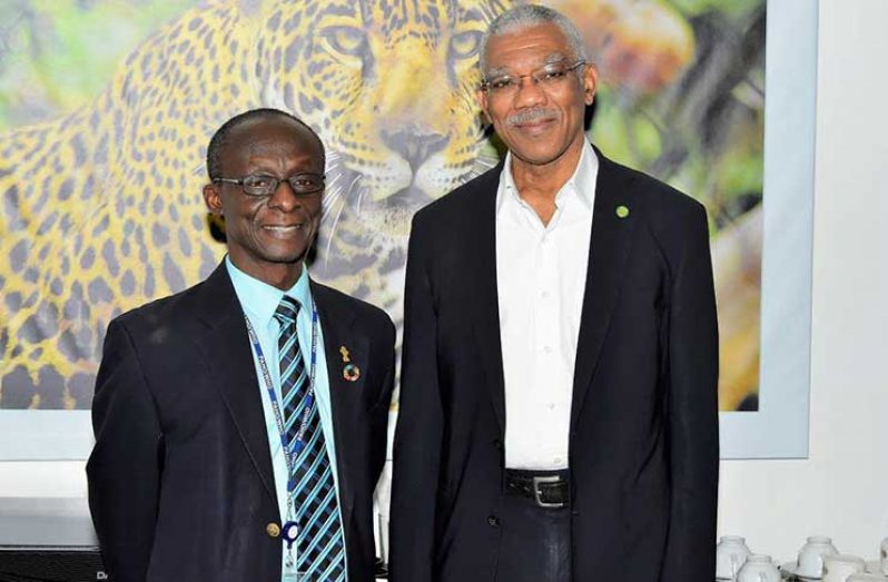 President David Granger and Country Representative of Pan American Health Organisation/World Health Organisation (PAHO/WHO), Dr. William Adu-Krow