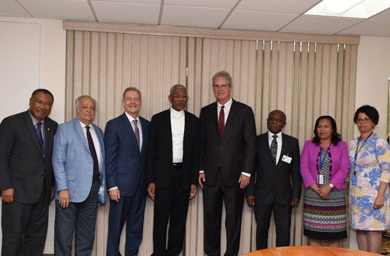 President briefed on Exxon exploration. President David Granger met with the President of ExxonMobil Stephen Greenlee at  Guyana's Permanent Mission in New York. The President along with Ministers of Foreign Affairs Carl Greenidge and Public Affairs Dawn Hastings-Williams were briefed on Exxon's operations in Guyana. Also part of the meeting was Ambassador Michael Ten-Pow the Permanent Representative to the UN, Director-General of the Ministry of Foreign Affairs Audrey Waddell and Sir Shridath Ramphal.