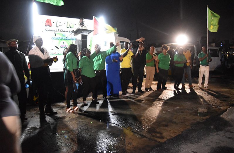 A section of the APNU supporters who attended the party's LGEs campaign launch in Georgetown (APNU photo)