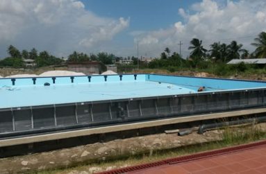 Work on the 25-metre pre-fabricated pool should be completed soon.