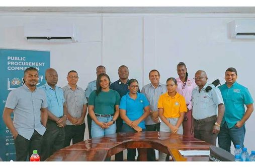 The Public Procurement Commission recently held a training session in Mahdia, Region Eight (PPC photo)