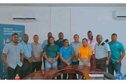 The Public Procurement Commission recently held a training session in Mahdia, Region Eight (PPC photo)