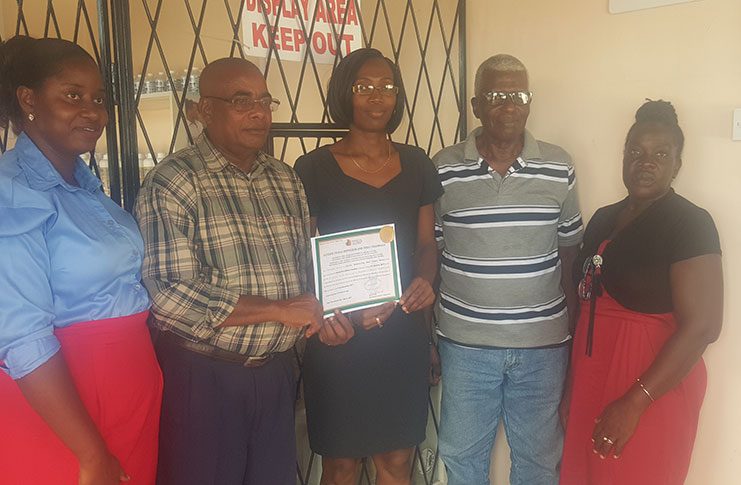 At the opening of the outlet last Wednesday are, from left: Ms Devieann Jack; General Manager, Mr Dane Henry; Chairperson, Ms Allison Bourne; Board Member, Mr Victor Wilson and Ms Colleen James