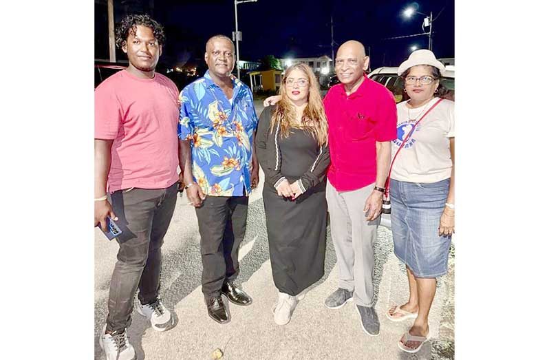 Geeta Chandan-Edmond, alongside political stalwart, Dr. Leslie Ramsammy, with party activists and residents