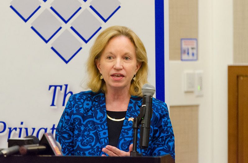 US Ambassador to Guyana, Sarah Ann-Lynch (Delano Williams photo)