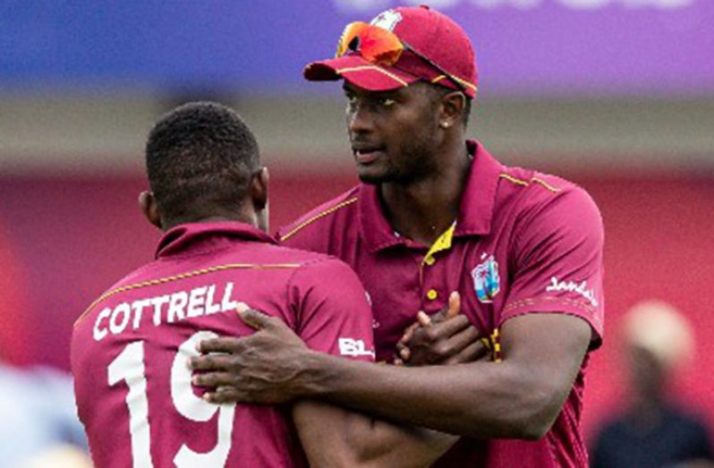 Jason Holder (right) and Sheldon Cottrell produced an incisive opening spell.