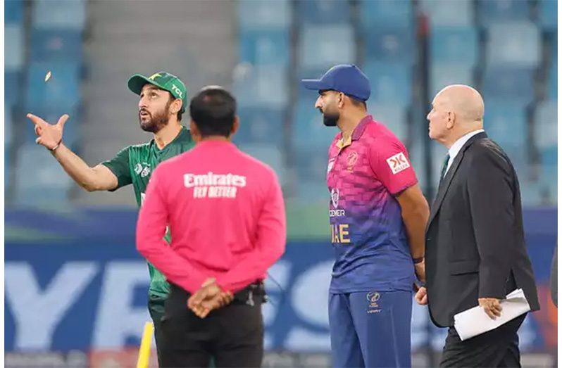 Pakistan's match against the UAE was delayed by an hour.