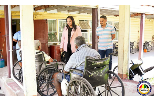 Minister Vindhya Persaud returned to the Brickdam facility on Friday to assess whether concerns raised during her earlier visit had been addressed, with improvements observed in the maintenance of the compound, organisation of wards and residents' care records, and attention to routine check-ups