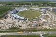 A recent view of the ongoing works at the Palmyra Stadium