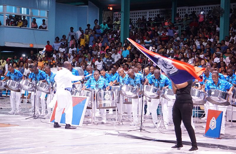 Guyana Police Force Steel Orchestra bringing the heat