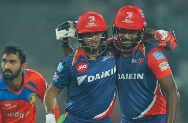 Sanju Samson and Rishabh Pant celebrate their mammoth partnership. (BCCI)
