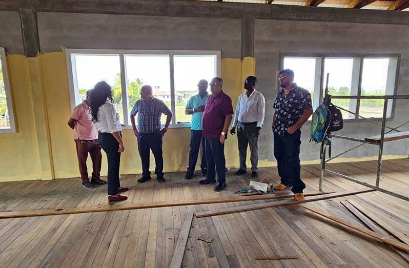 Minister of Local Government and Regional Development, Sonia Parag, on Tuesday, visited the construction site of the new wing and extension at the Port Mourant Secondary School, where work will soon wrap up