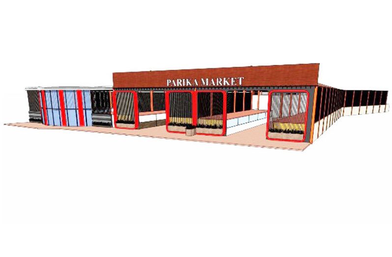 Artist impression of the completed upgrades to the Parika Market