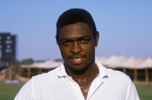 Patrick Patterson during a West Indies tour of India, October 1987 // Getty