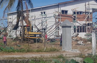Major construction of the LBI Community Centre ground’s main pavilion and fence are ongoing.