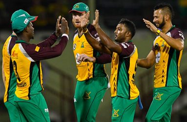Left-arm spinner Veerasammy Permaul will definitely be dangerous for the St Kitts and Nevis Patriots in today’s encounter @CPL/Sportsfile.