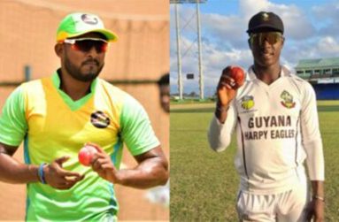 Veerasammy Permaul (left) and Kevlon Anderson have taken their ball tampering case to court.